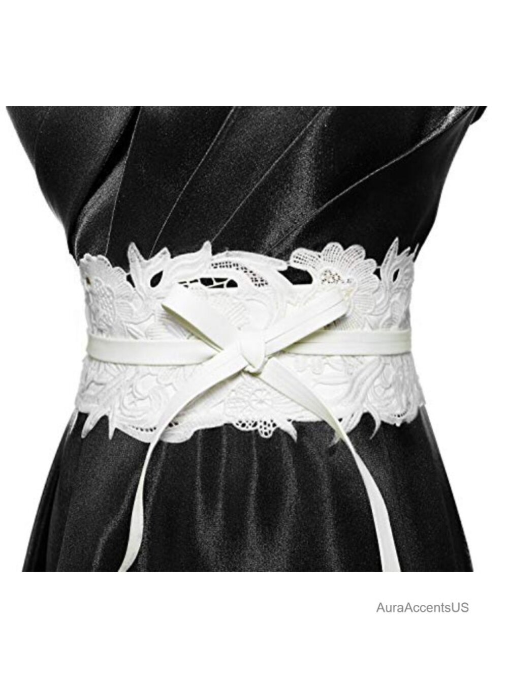 Faux Leather Lace Wrap Around Obi Belt Boho Wide Waist Band